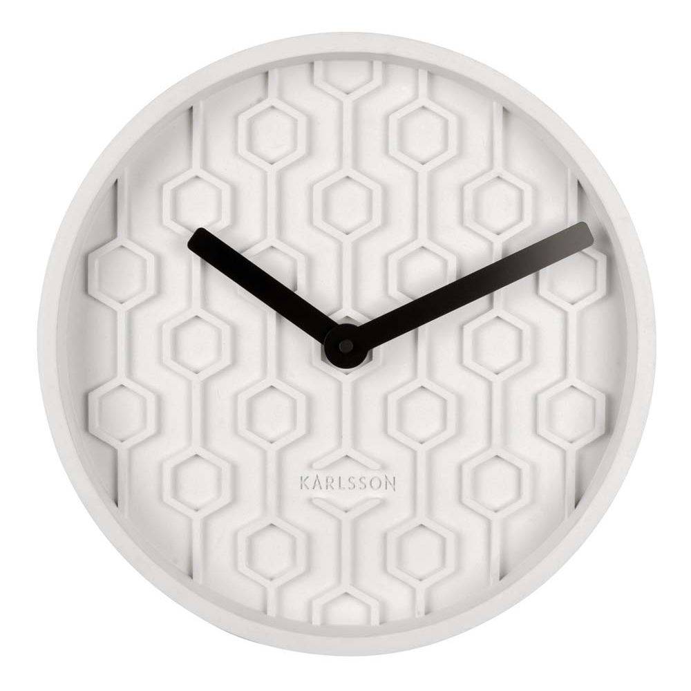 Karlsson - Horloge ronde en béton Honey  31 cm Blanc - Imagen 3