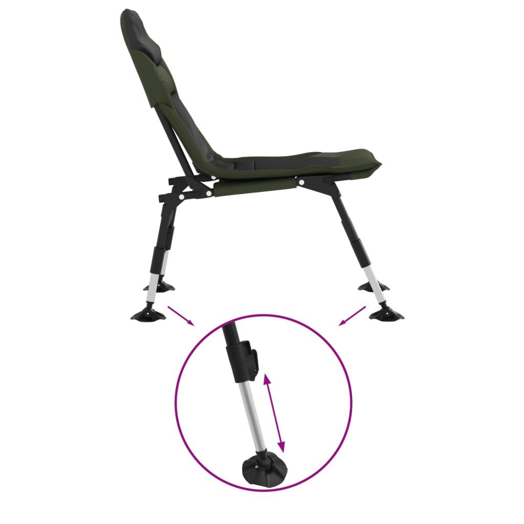 Chaise de pêche acier vert 71 x 45 x 81 cm - PANGIVO - Image 6