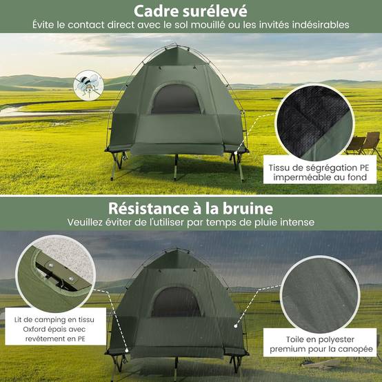 BYCHECAR Tente de camping avec drapeau américain pour BYCHECAR Tente de camping avec drapeau américain pour