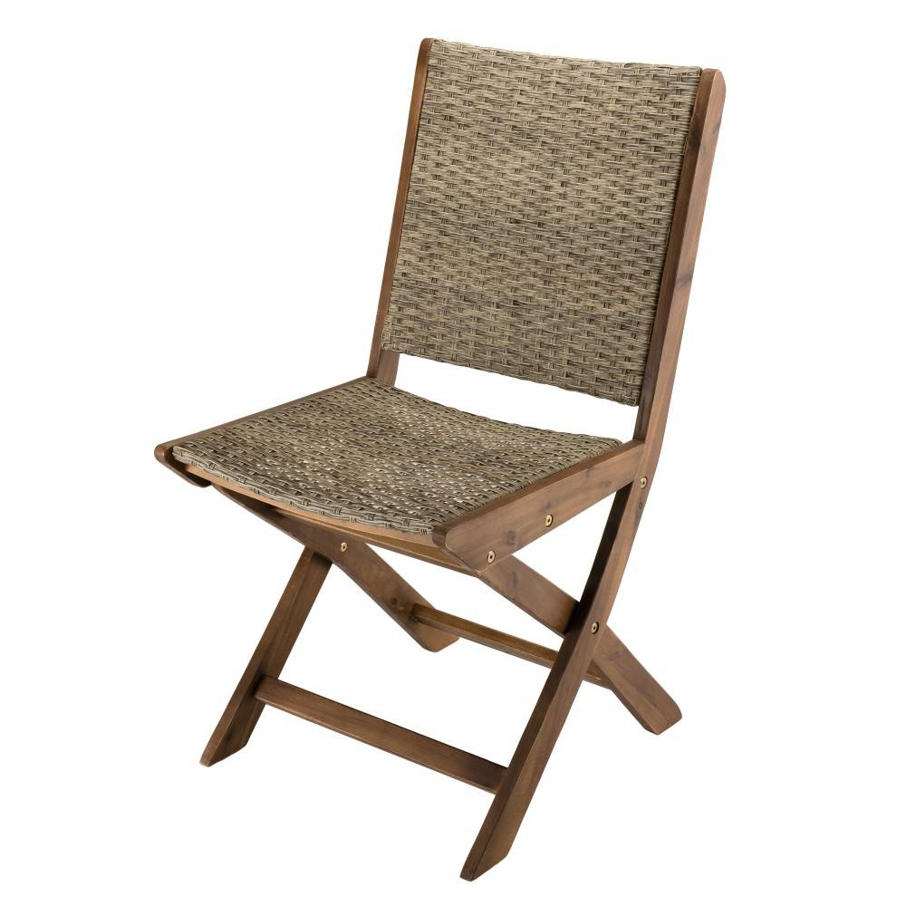 Macabane - VICK - Ensemble de jardin bois d'acacia, table + 4 chaises 2 fauteuils - Imagen 7