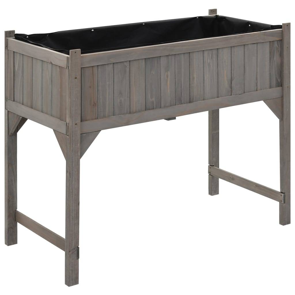 ComfortXL - Carré potager sur pieds avec serre bois de sapin pour balcon Gris – ComfortXL Outdoor Living - Image 6