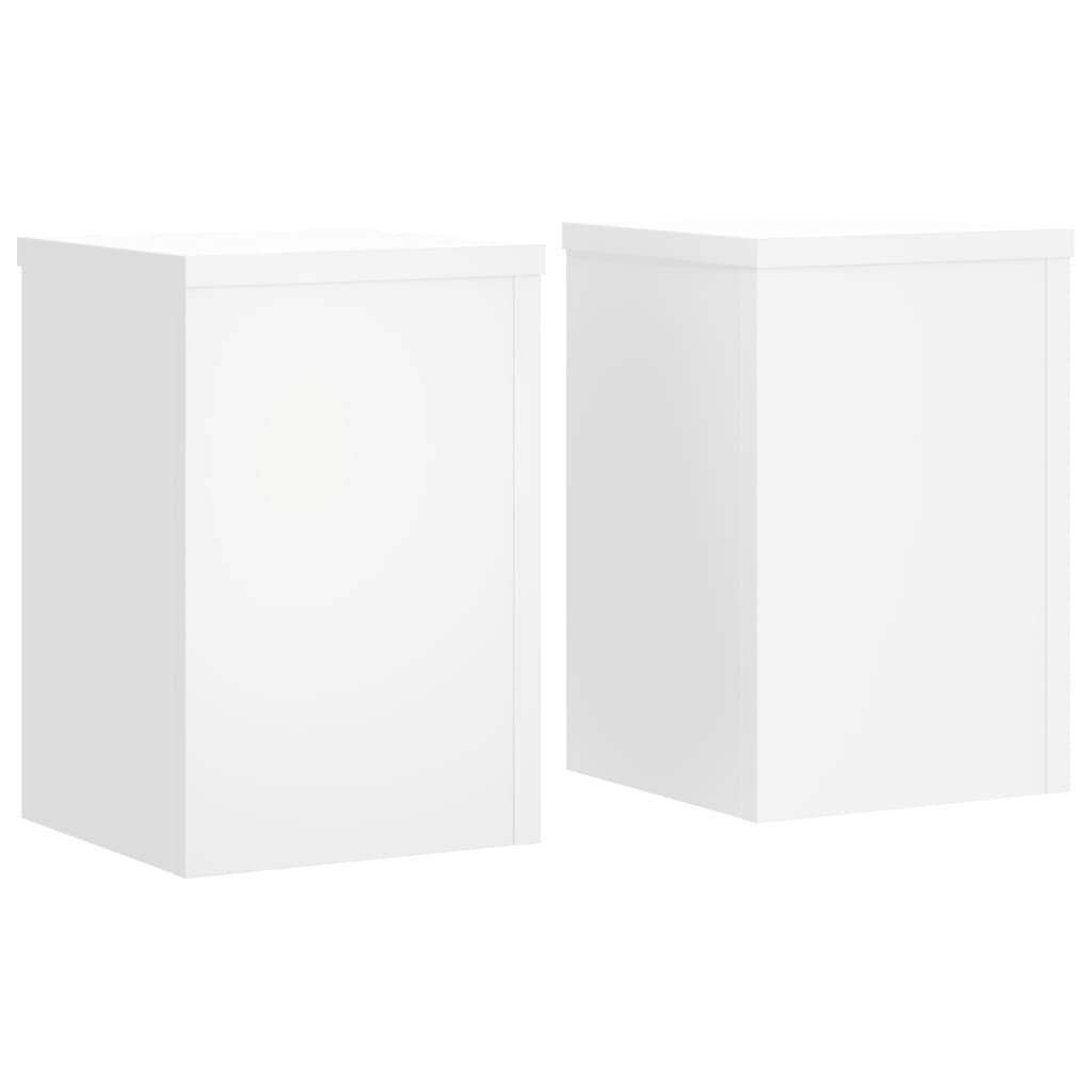 Vidaxl - Supports pour plantes 2 pcs blanc 20x20x30 cm bois d'ingénierie vidaXL 852897 - Image 2