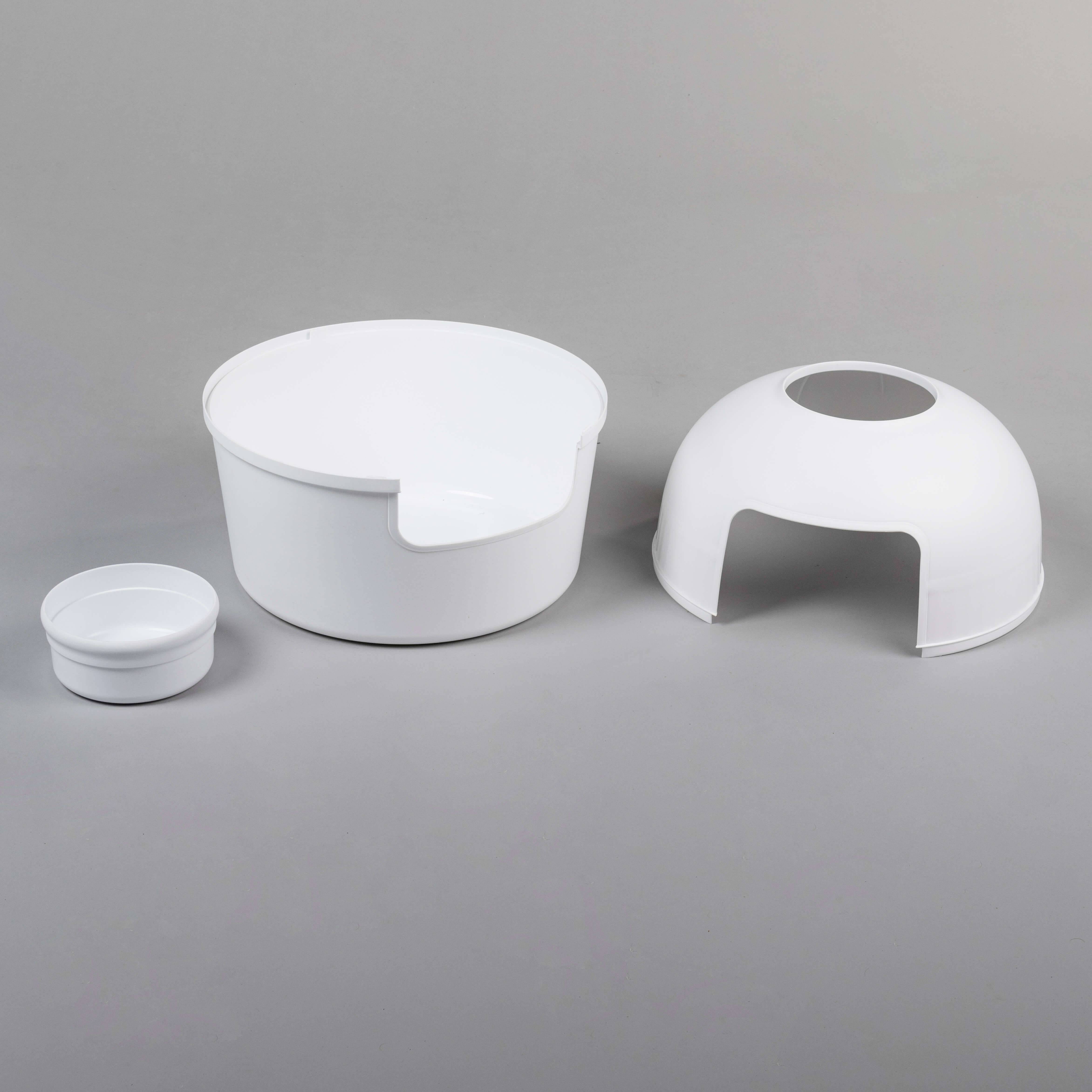 Rhr Concepts Bv - Bac à litière Flower XXL, Toilette cachée pour chat (Blanc) - RHR Concepts BV - Imagen 3