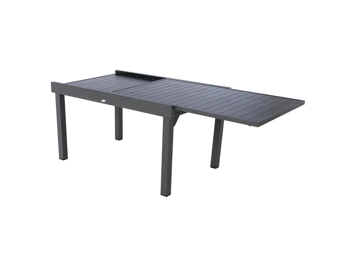 Hesperide - Ensemble repas rectangulaire extensible alu Graphite + 10 fauteuils Piazza - Hespéride - Imagen 4