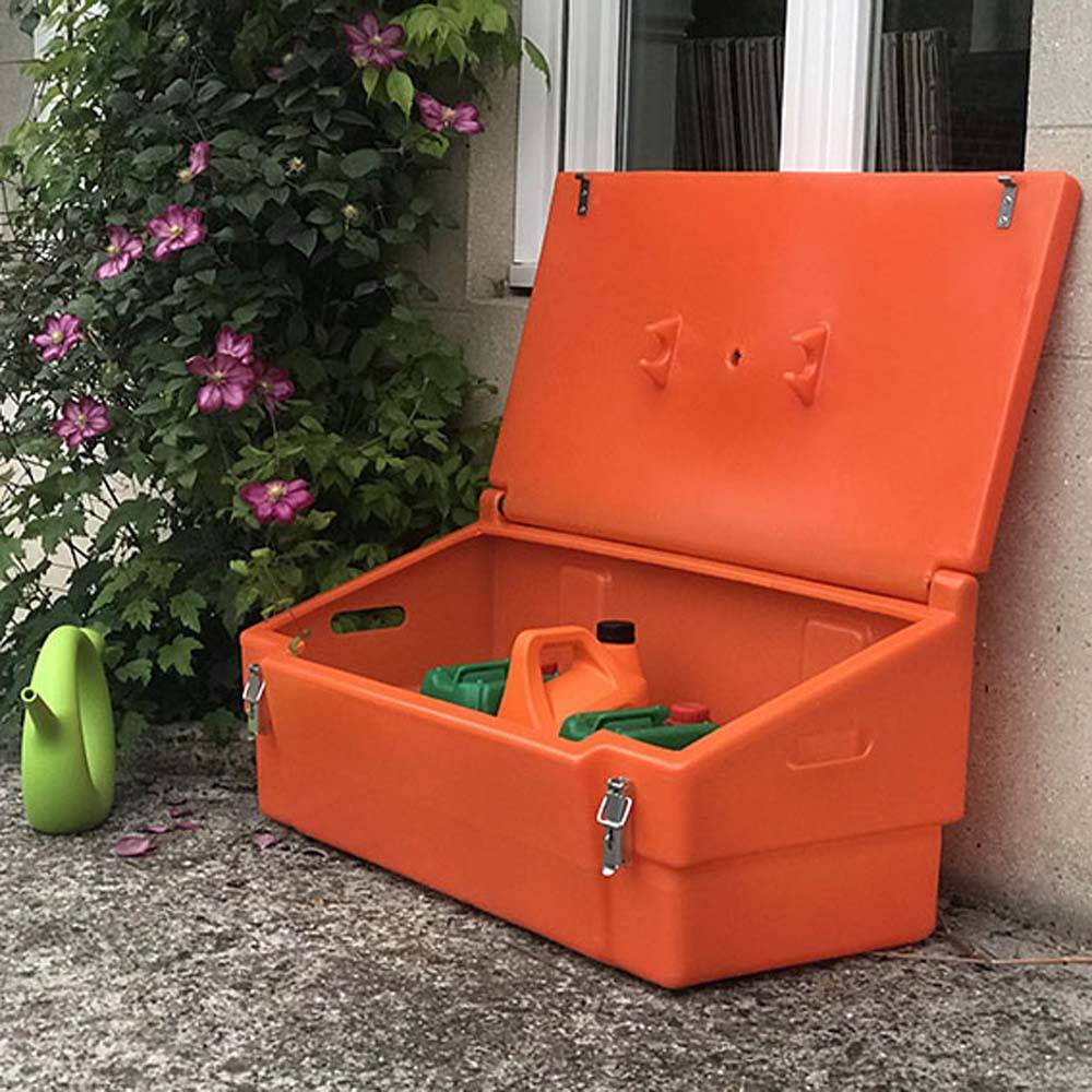Coffre de jardin 100l avec grenouillères-plast'up rotomoulage - Imagen 2