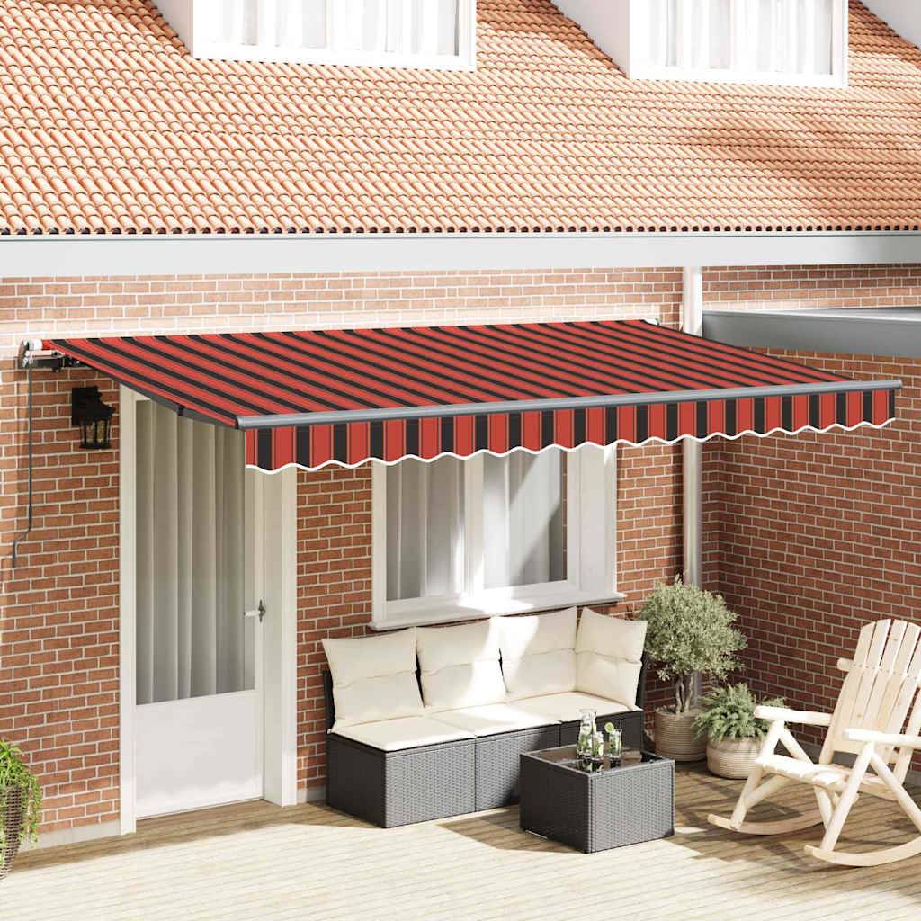 Store banne | Auvent Rétractable Orange 400 x 200 cm tissu Maison Chic - Image 2