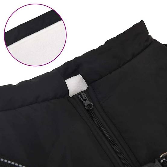 Manteau Chien Imperméable avec Harnais Hiver Noir L48 – ComfortXL Pet Living - Image 4