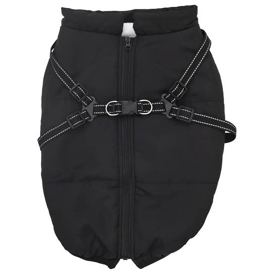 Manteau Chien Imperméable avec Harnais Hiver Noir L48 – ComfortXL Pet Living - Image 2