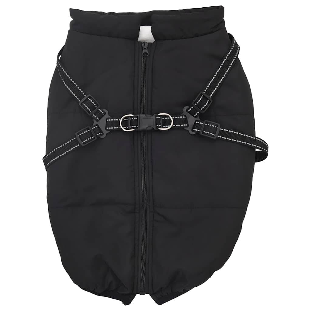 Manteau Chien Imperméable avec Harnais Hiver Noir L48 – ComfortXL Pet Living - Image 2