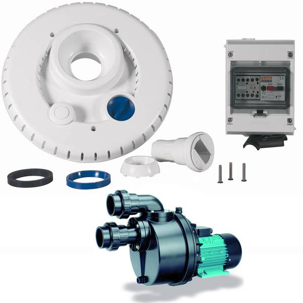 Kit pompe 63m3/h + facade + coffret électrique pour nage à contre courant NCR2 NADORSELF 300 TRIPHASÉ Espa