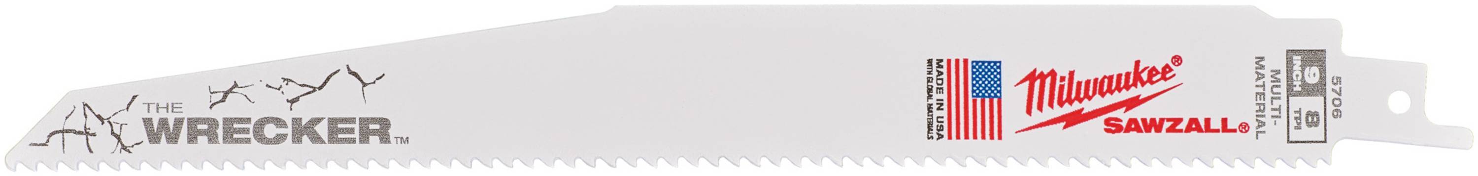 Lame scie sabre WRECKER 230 mm x 7/11 TPI - 5 pièces - MILWAUKEE - 48475706 - Image 6