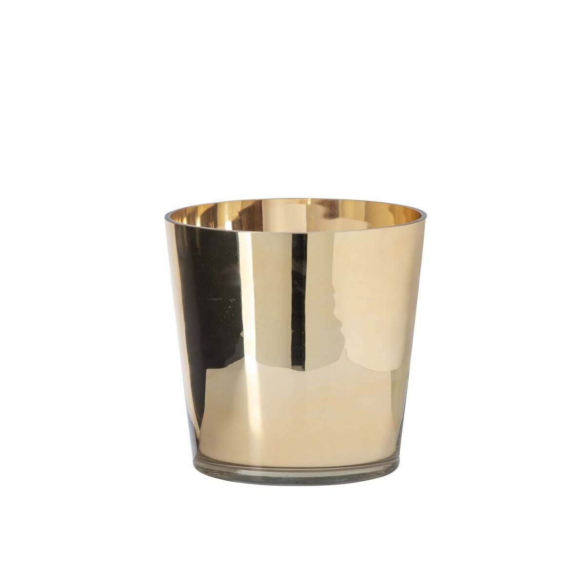 J-Line - Photophore Design en Verre "Ember" 22cm Doré - Image 2