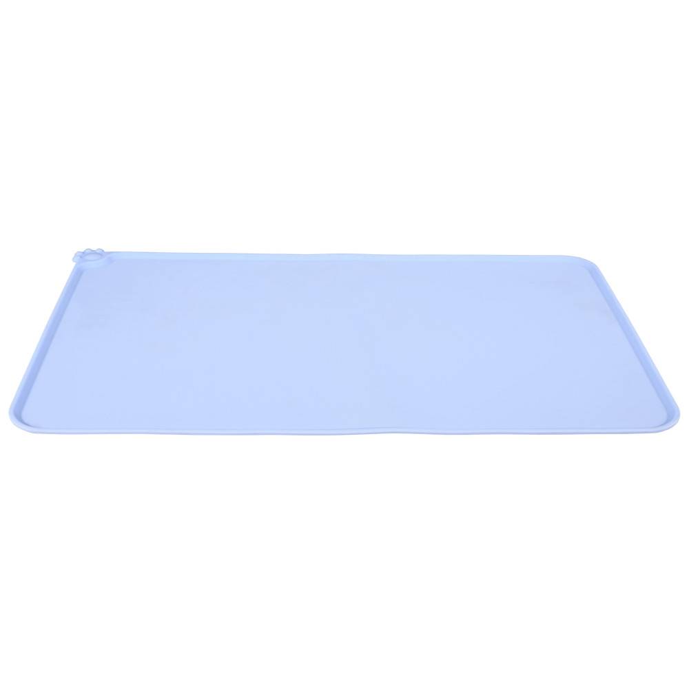 Zolux - Tapis écuelle silicone bleu M 47.5 x 30.1 cm pour chien - Imagen 2