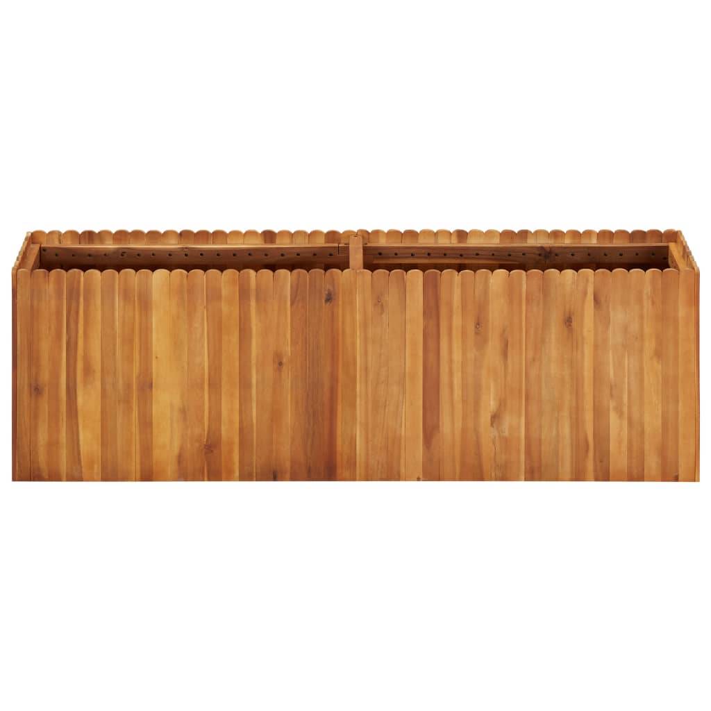 Helloshop26 - Jardinière lit surélevé plantes fleurs jardin 150 x 30 x 50 cm bois massif d'acacia - Imagen 2