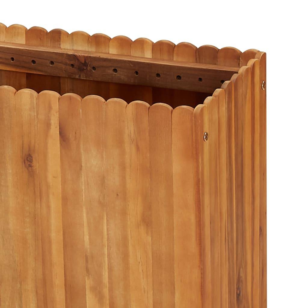 Helloshop26 - Jardinière lit surélevé plantes fleurs jardin 150 x 30 x 50 cm bois massif d'acacia - Imagen 5