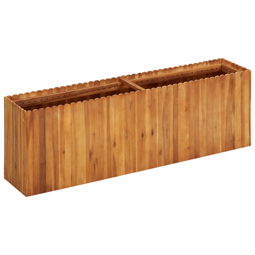 Helloshop26 - Jardinière lit surélevé plantes fleurs jardin 150 x 30 x 50 cm bois massif d'acacia - Imagen 1