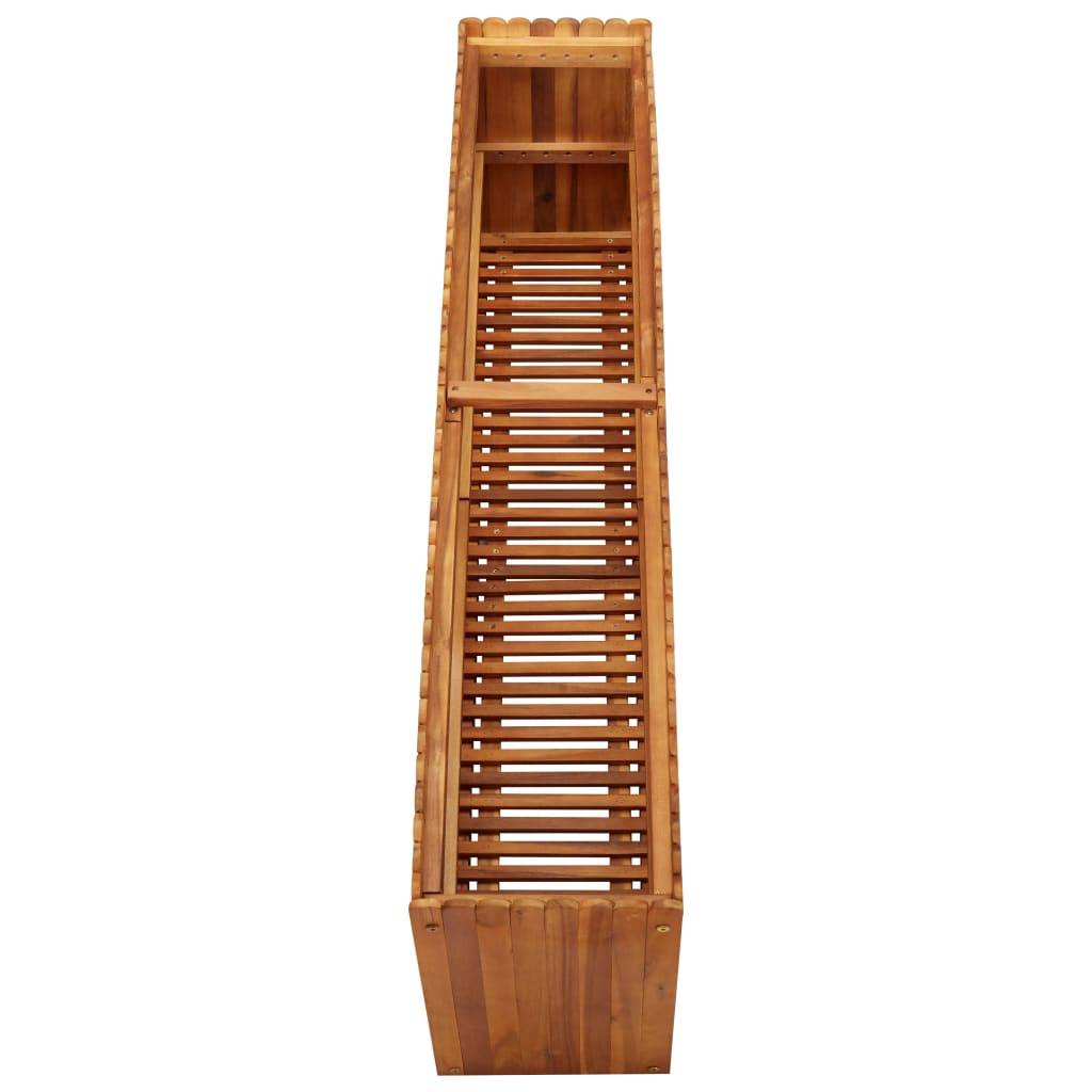 Helloshop26 - Jardinière lit surélevé plantes fleurs jardin 150 x 30 x 50 cm bois massif d'acacia - Imagen 4