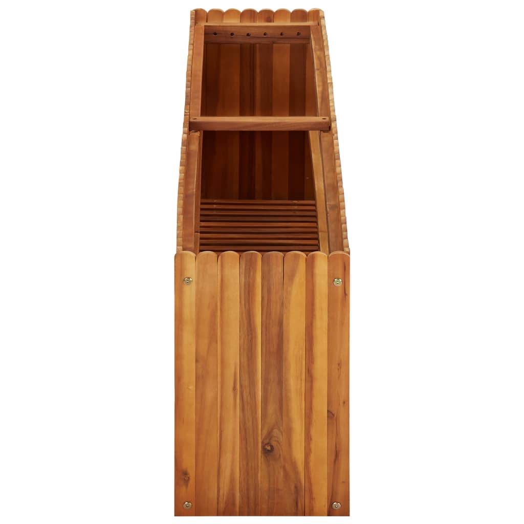 Helloshop26 - Jardinière lit surélevé plantes fleurs jardin 150 x 30 x 50 cm bois massif d'acacia - Imagen 3