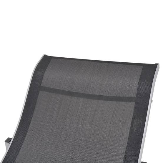 Vidaxl - Chaises longues lot de 2 noir et gris vidaXL 43654 - Imagen 4