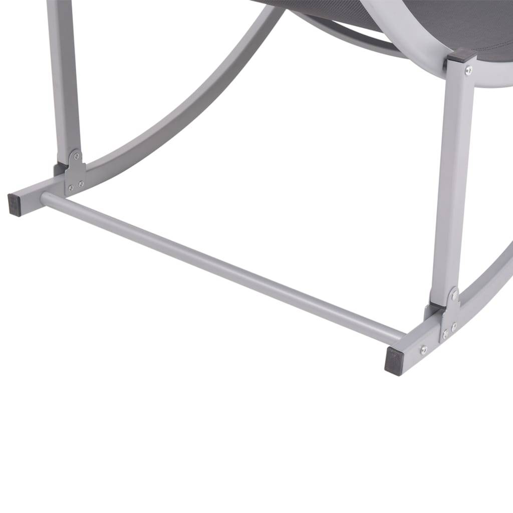 Vidaxl - Chaises longues lot de 2 noir et gris vidaXL 43654 - Imagen 5