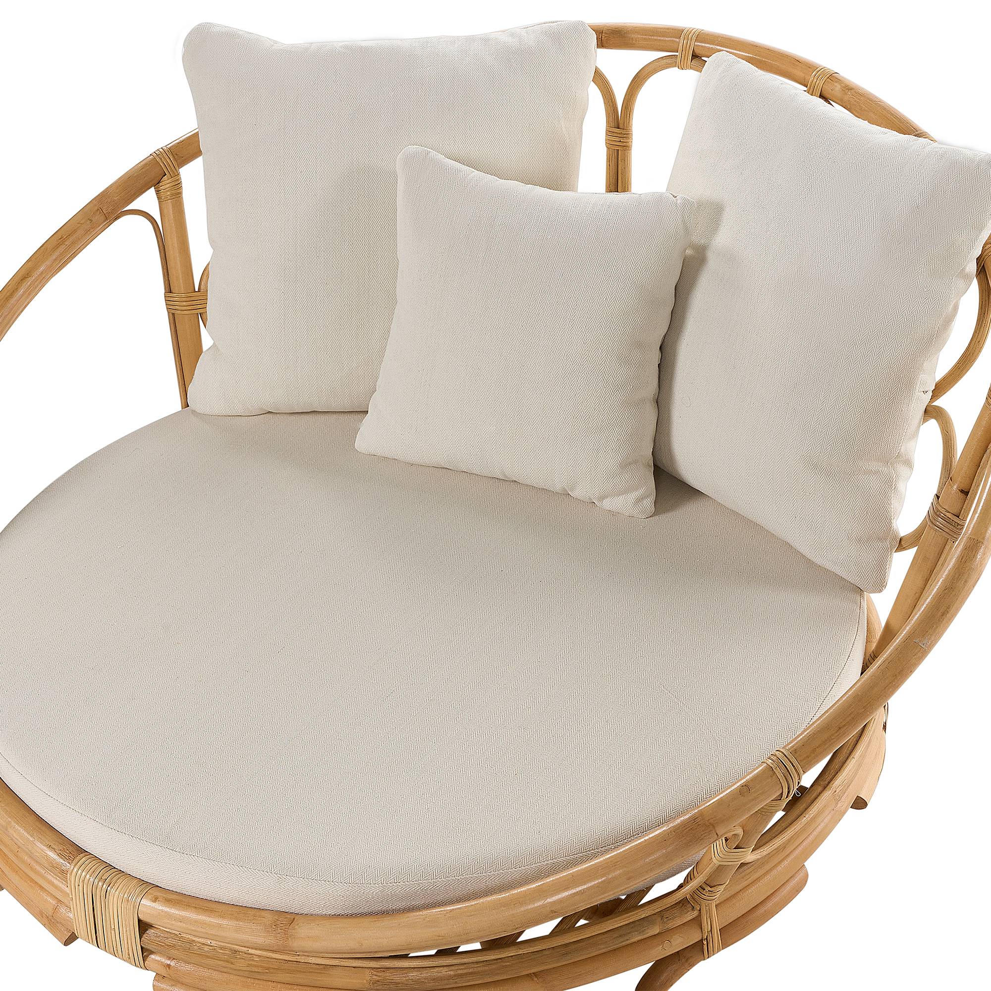 Beliani - Chaise longue de jardin Rotin Naturel ROSSANO - Beliani - Imagen 7