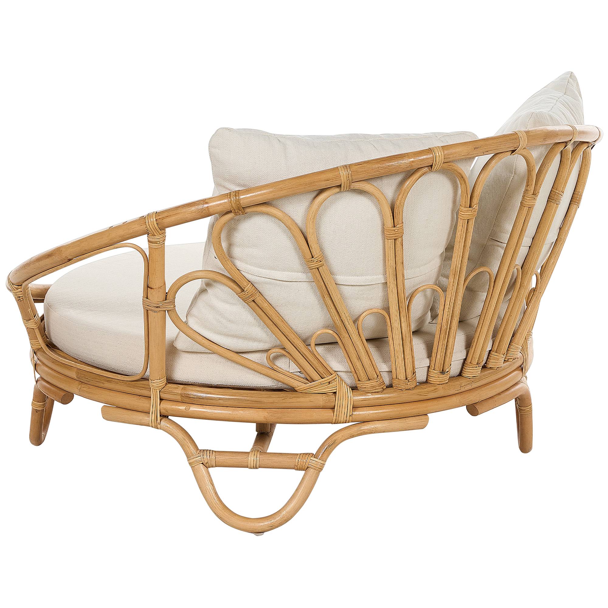 Beliani - Chaise longue de jardin Rotin Naturel ROSSANO - Beliani - Imagen 6