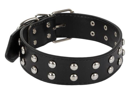 Collier chien clouté cuir eco réglable L - Image 3