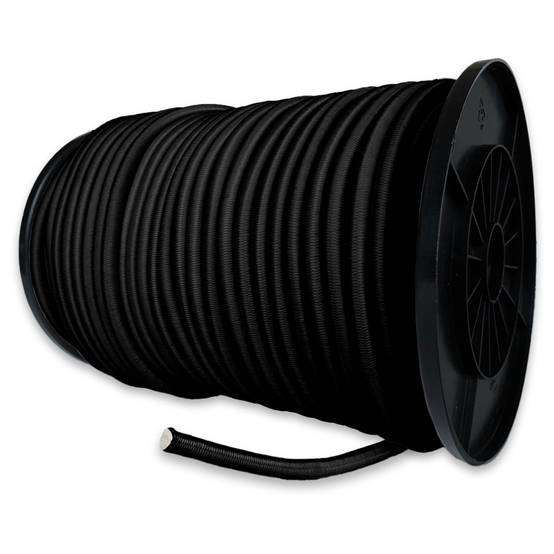 Sandow élastique Noir 100 mètres 9SW - Qualité PRO - Tendeur pour bâche de diamètre 9 mm TECPLAST - Imagen 1