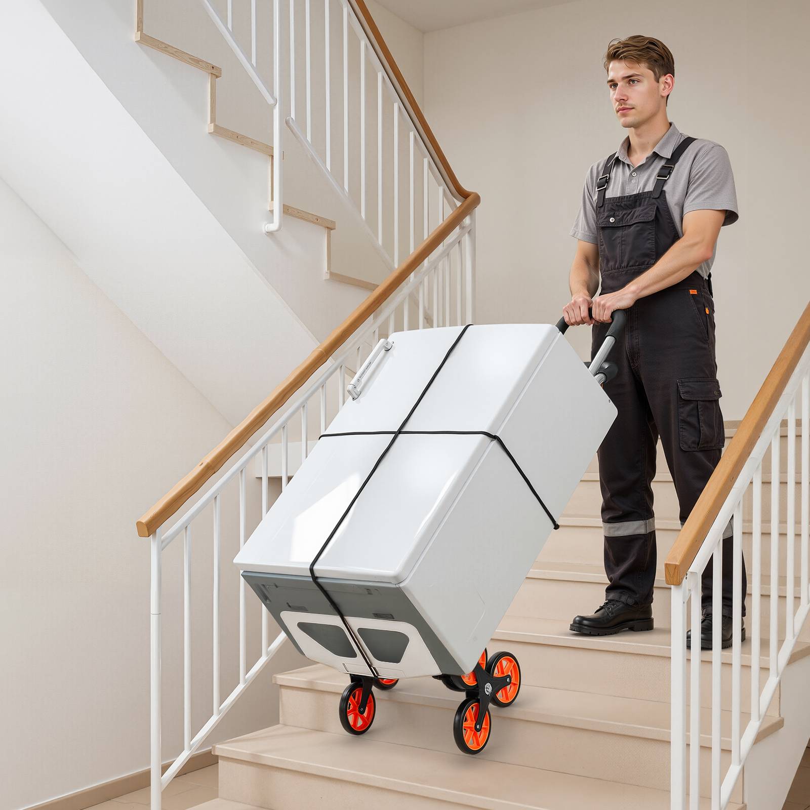 VEVOR Diable Escalier Chariot Monte Escalier Pliant 150 kg Alliage d'Aluminium - Image 8