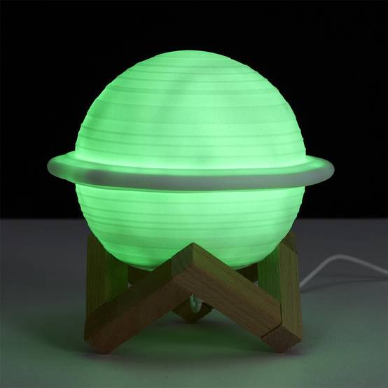 The Home Deco Factory - Lampe ronde avec support en bois Saturne - Image 10