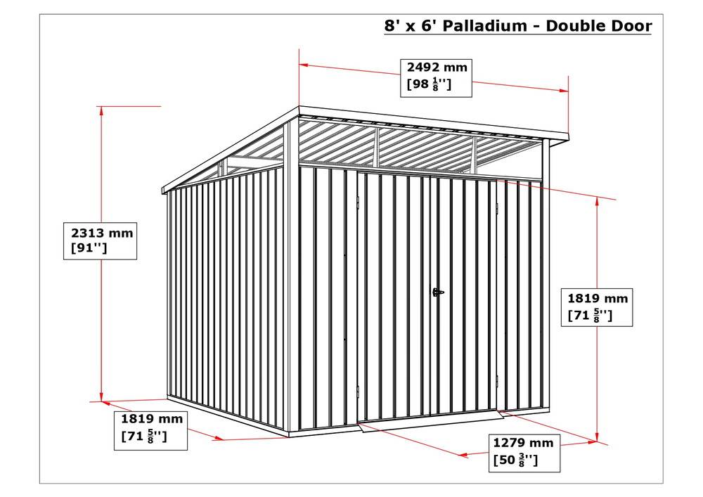Duramax - Abri de jardin métal MODERN - 4,45m² - Mono pente - Aluminium blanc Duramax - Image 6