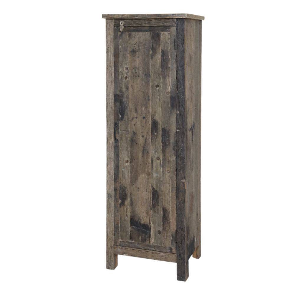 Chemin De Campagne - Armoire 1 porte rangement chambre salle de bain bois marron 160cm Chemin de campagne - Imagen 1