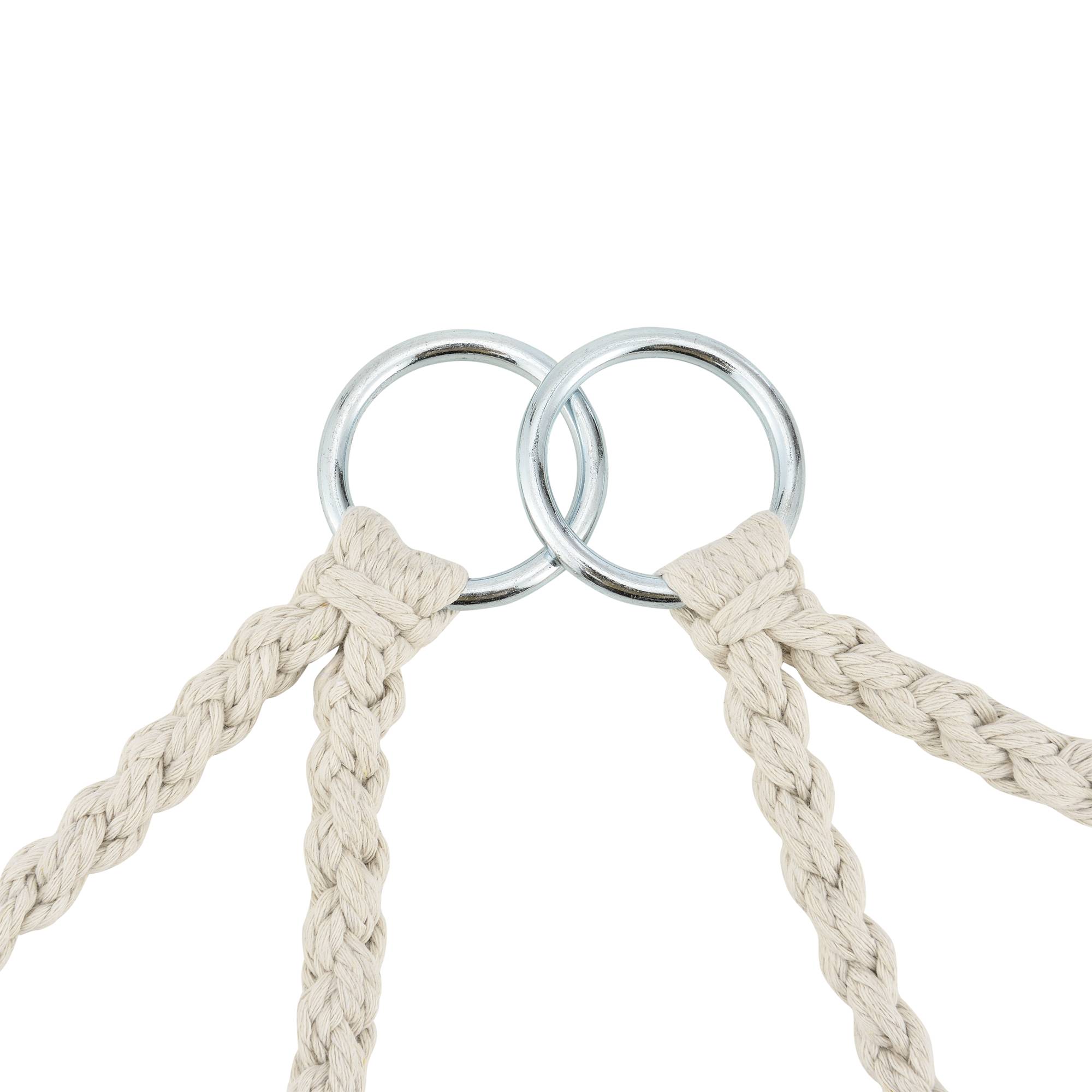 Casa.Pro - Siège Rond avec Coussin Hamac Kailua avec 4 Cordes d'attache Crème [casa.pro] - Imagen 4