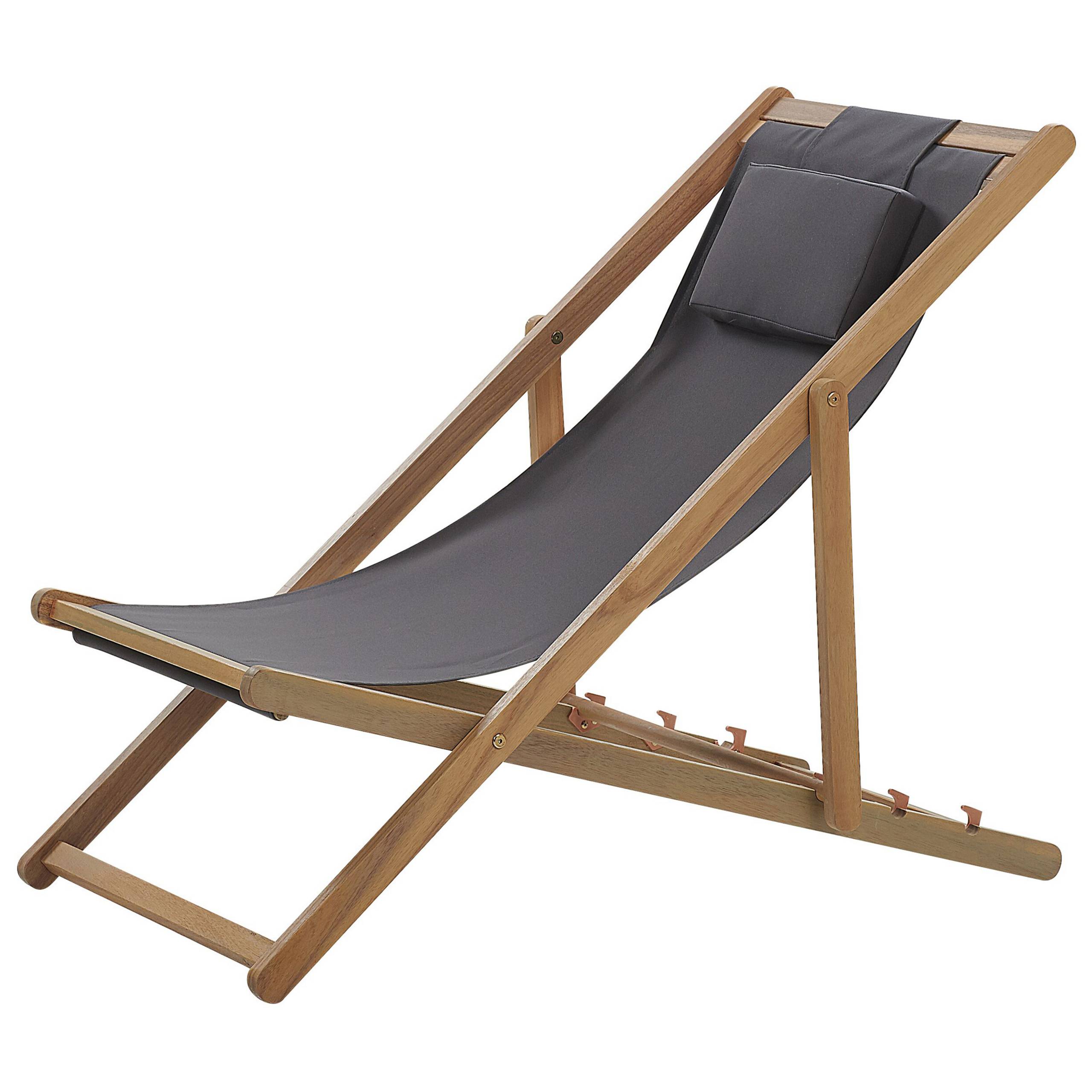 Beliani - Chaise longue Tissu Marron foncé AVELLINO - Beliani - Imagen 5