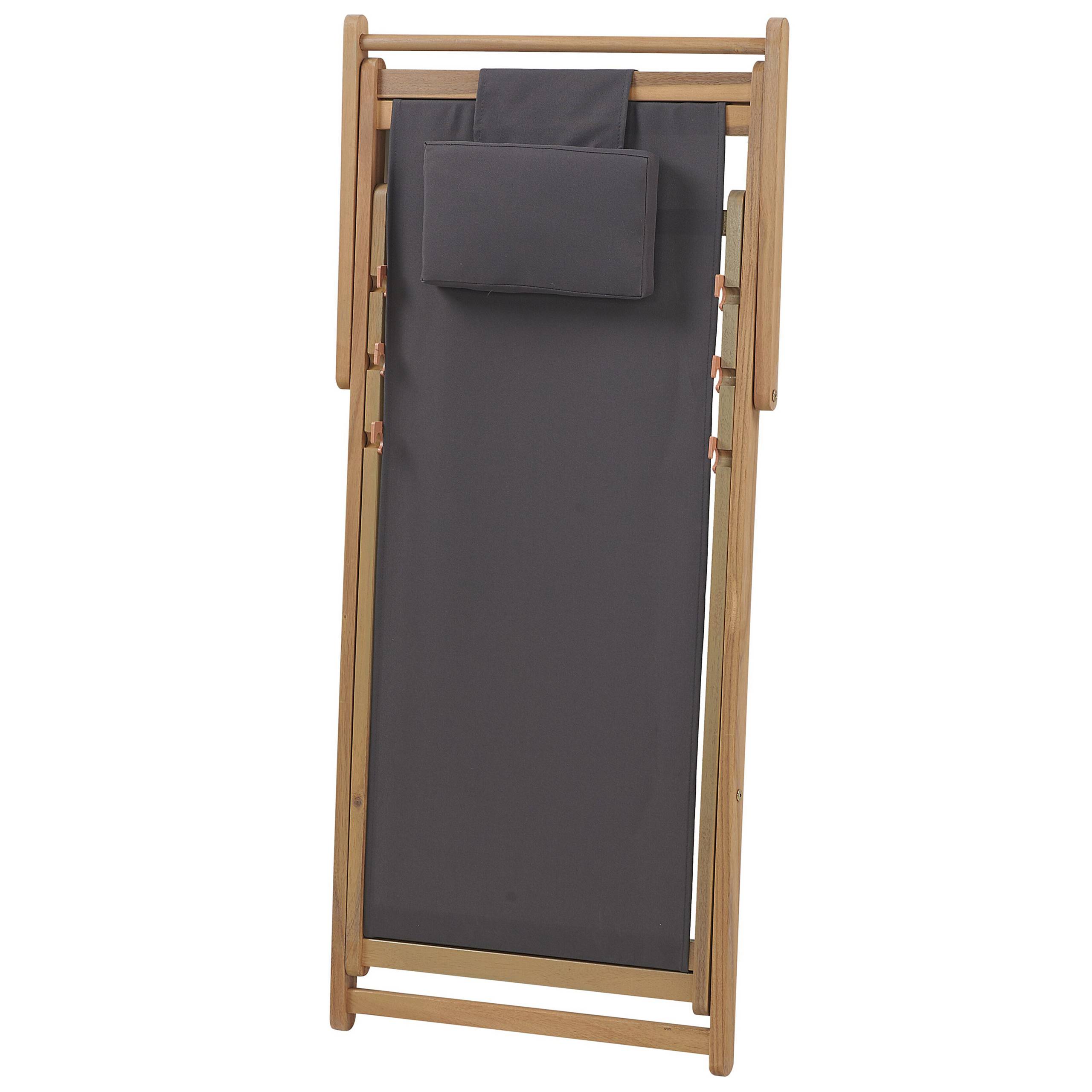 Beliani - Chaise longue Tissu Marron foncé AVELLINO - Beliani - Imagen 6