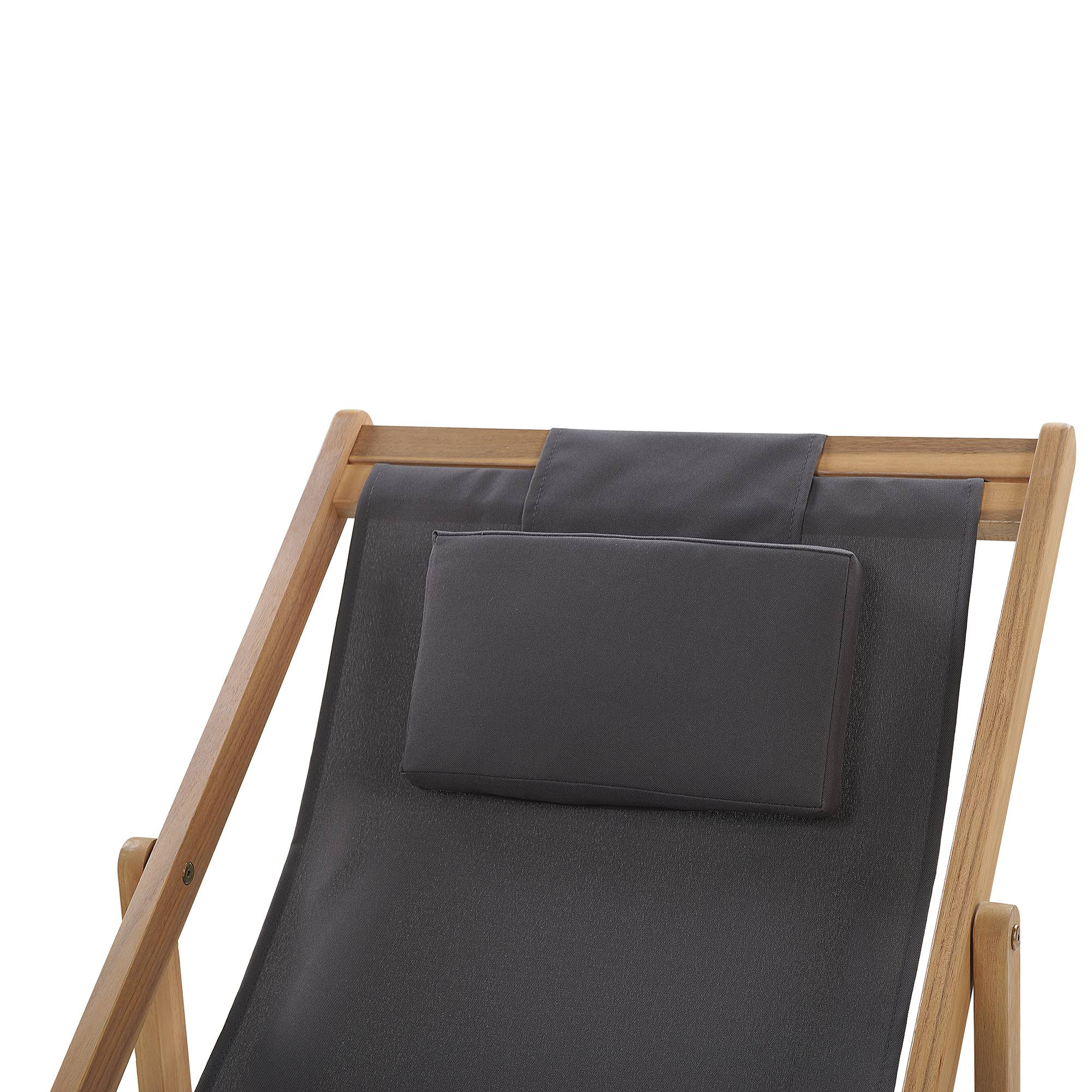 Beliani - Chaise longue Tissu Marron foncé AVELLINO - Beliani - Imagen 7
