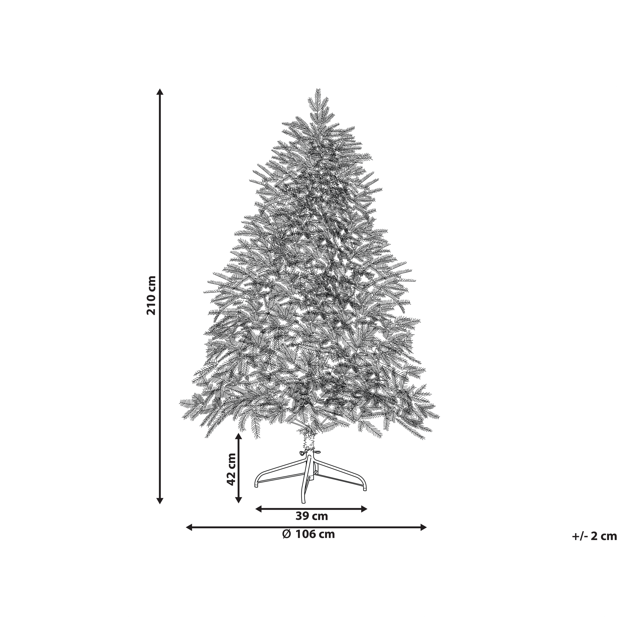 Beliani - Sapin de Noël Matière synthétique Vert FIDDLE - Beliani - Imagen 3