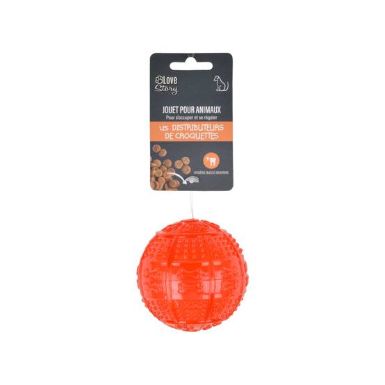 Balle pour Chien "Distributeur de Croquettes" 8cm Rouge - Image 3