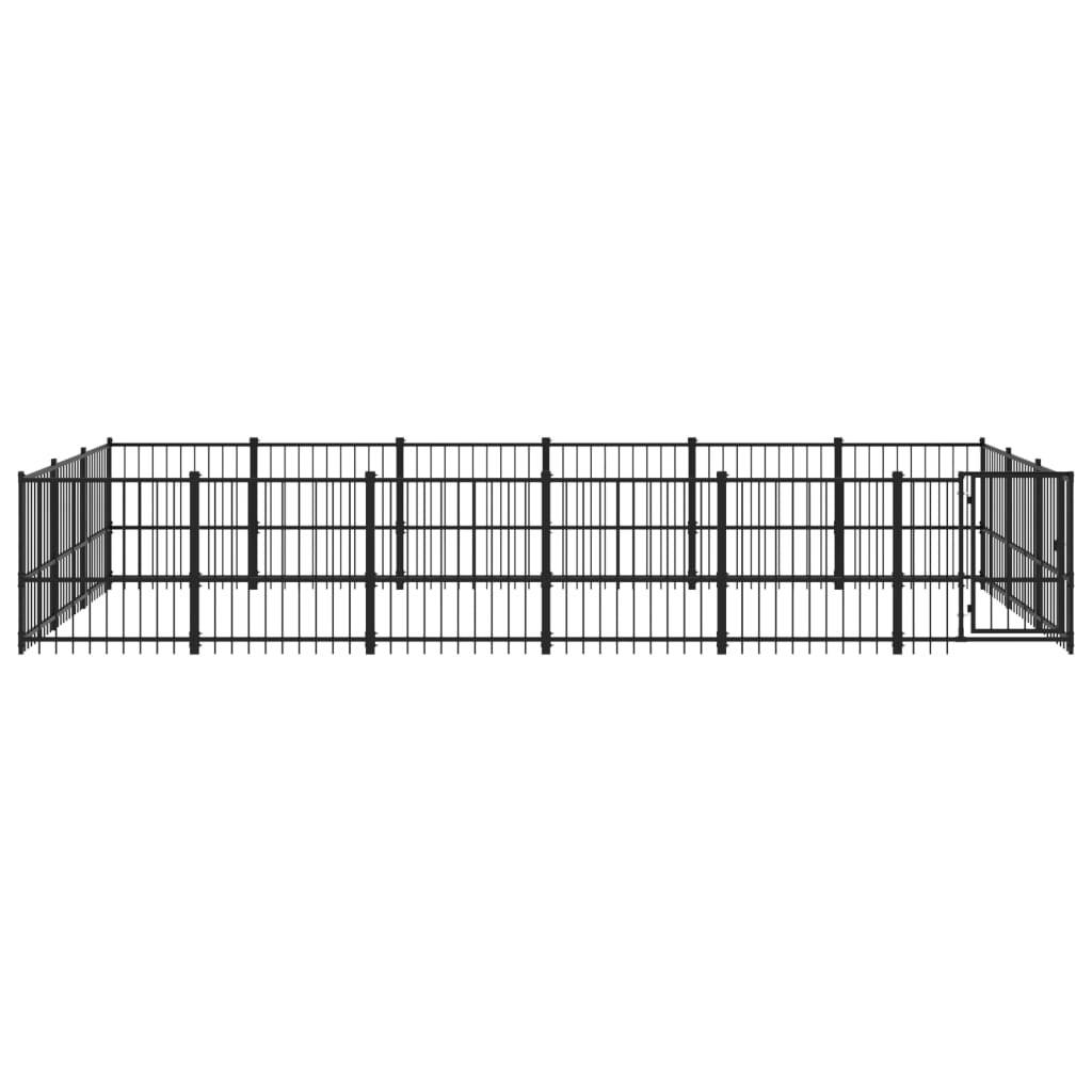 Vidaxl - Chenil d'extérieur pour chiens Acier 16,94 m² vidaXL 3124619 - Imagen 8