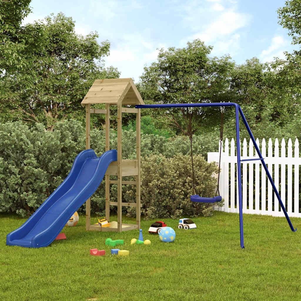 Aire de jeux d'extérieur - Jeu Plein air enfant bois de pin imprégné-JU1717 - Image 2