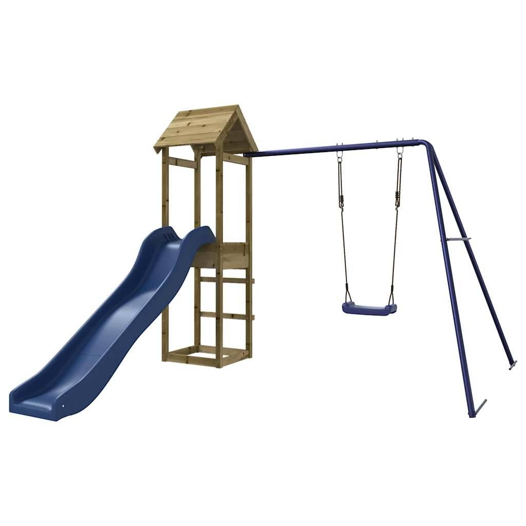 Aire de jeux d'extérieur - Jeu Plein air enfant bois de pin imprégné-JU1717 - Image 1