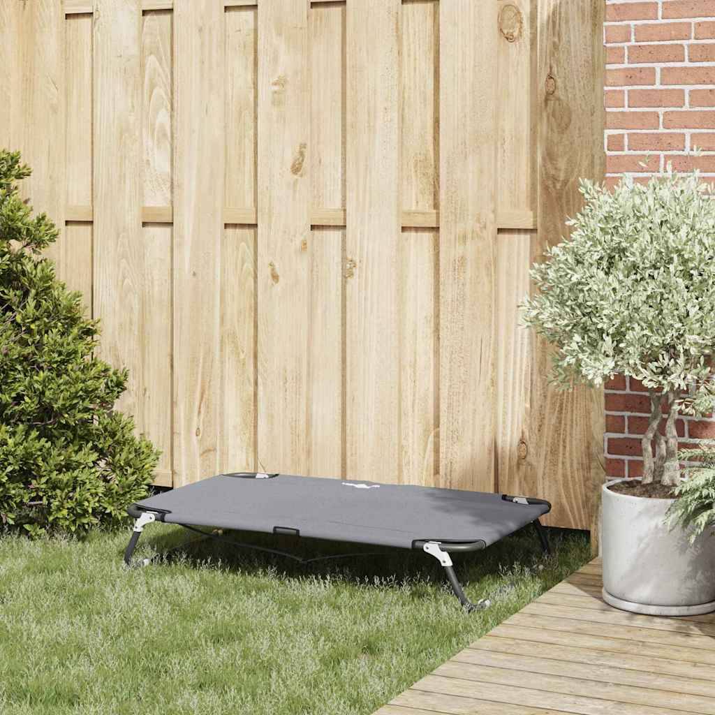 Lit de camp pliable pour chien en tissu Oxford pour voyage Gris 105x65 cm – ComfortXL Pet Living - Image 3
