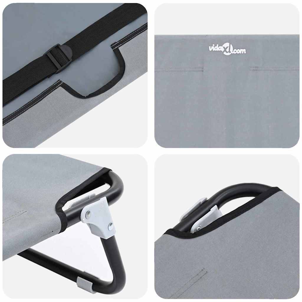 Lit de camp pliable pour chien en tissu Oxford pour voyage Gris 105x65 cm – ComfortXL Pet Living - Image 7