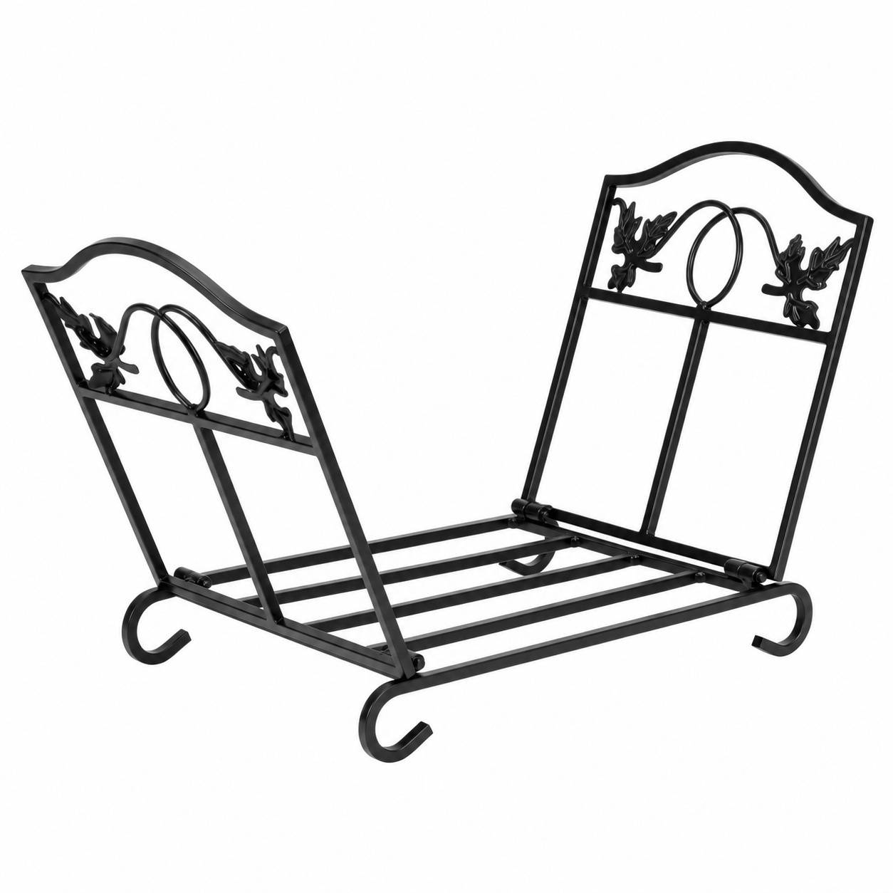Support à Bûches Pliable en Métal Intérieur Extérieur - Image 1