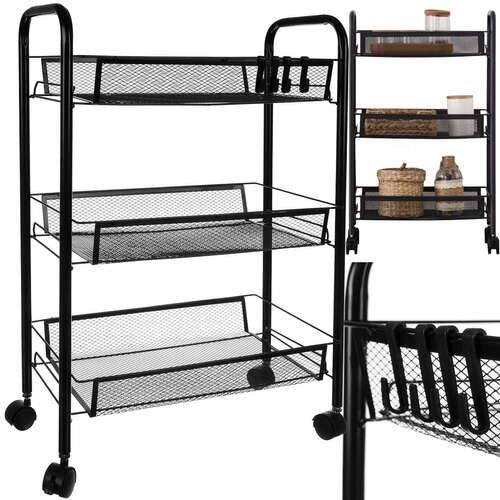 Importdistrib - Desserte cuisine  metal sur roulette - 65 x 25 x 44 x cm IMPORTDISTRIB - Image 1