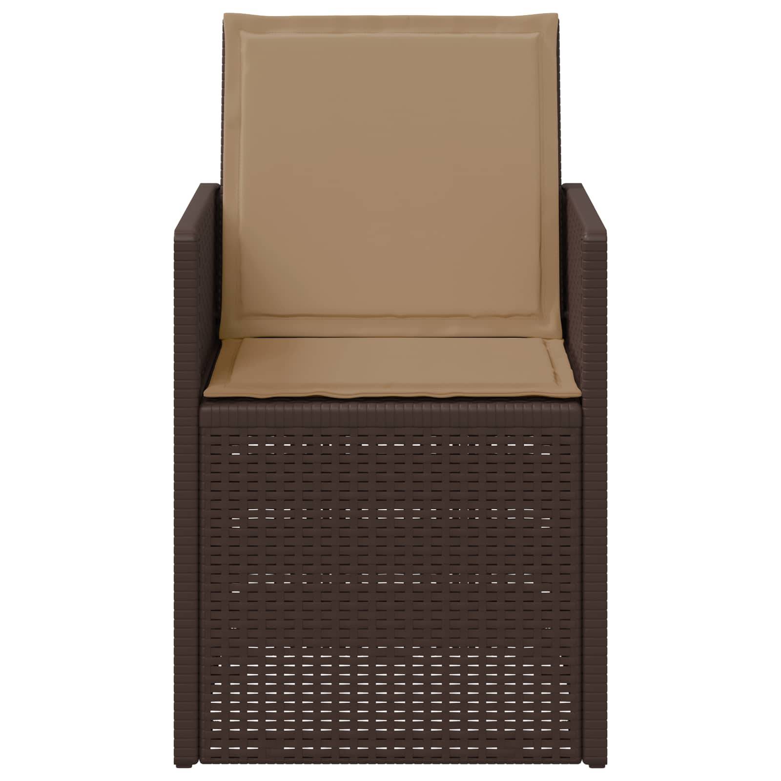 Chaises de jardin polypropylène marron et taupe 53 x 47 x 88.5 cm - PANGIVO - Image 5