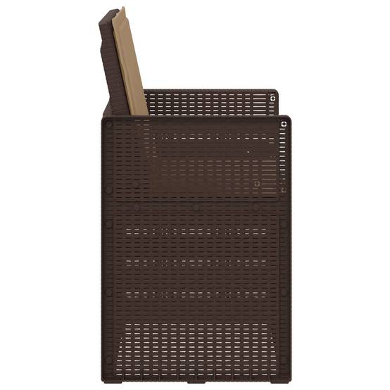 Chaises de jardin polypropylène marron et taupe 53 x 47 x 88.5 cm - PANGIVO - Image 6