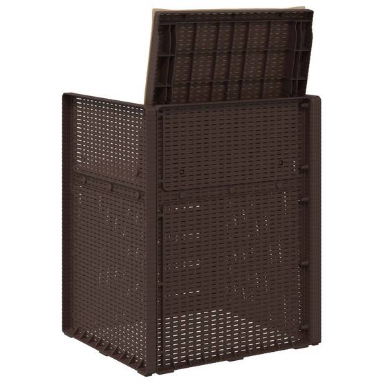 Chaises de jardin polypropylène marron et taupe 53 x 47 x 88.5 cm - PANGIVO - Image 7