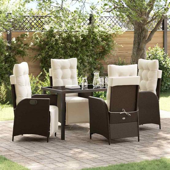 ComfortXL - Salon de jardin 4 places en polyrotin durable avec sièges confortables Marron – ComfortXL Outdoor Living - Image 1