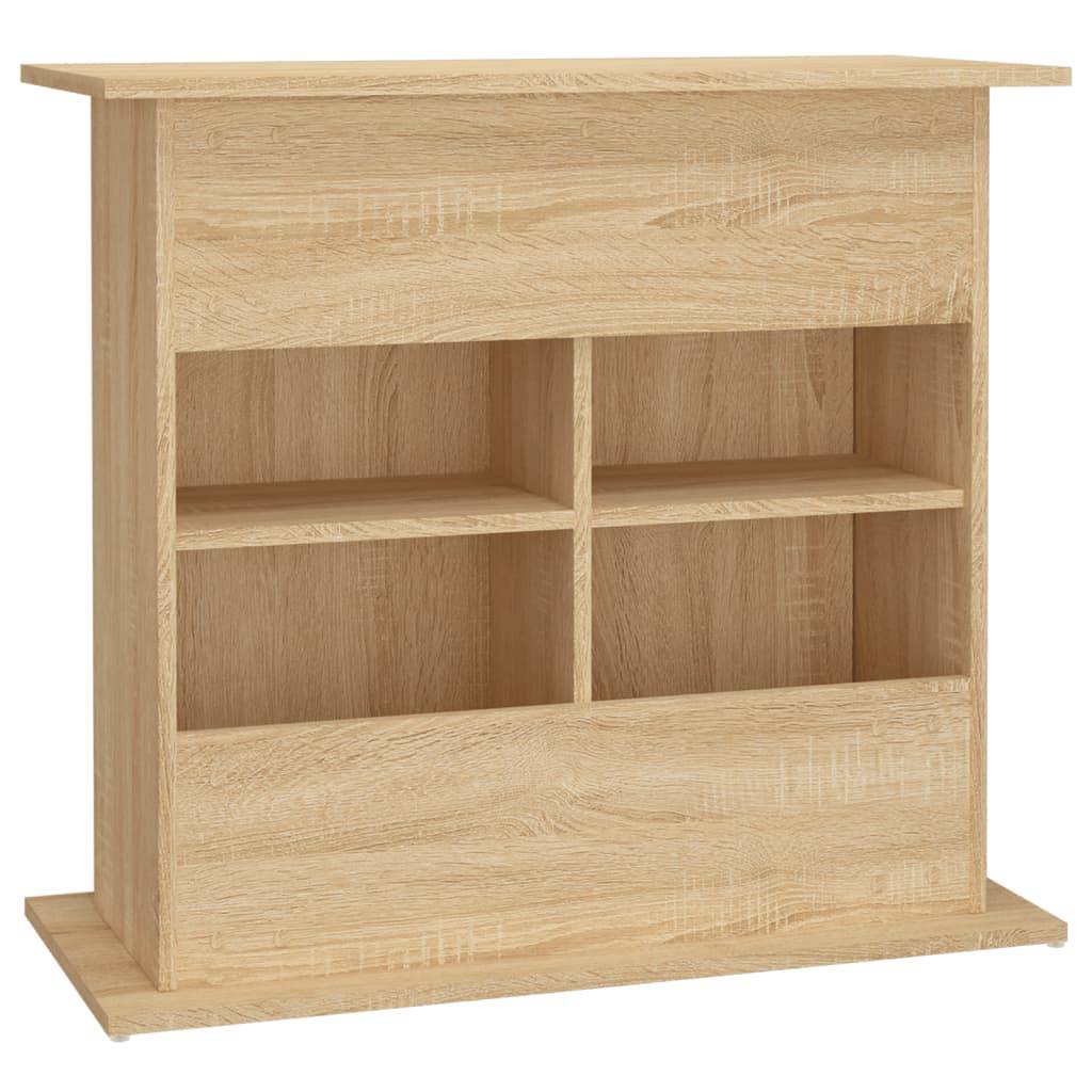 Meuble pour Aquarium Bois d'Ingénierie avec Portes de Rangement 81x36x73 cm Chêne - ComfortXL Outdoor Living - Image 8